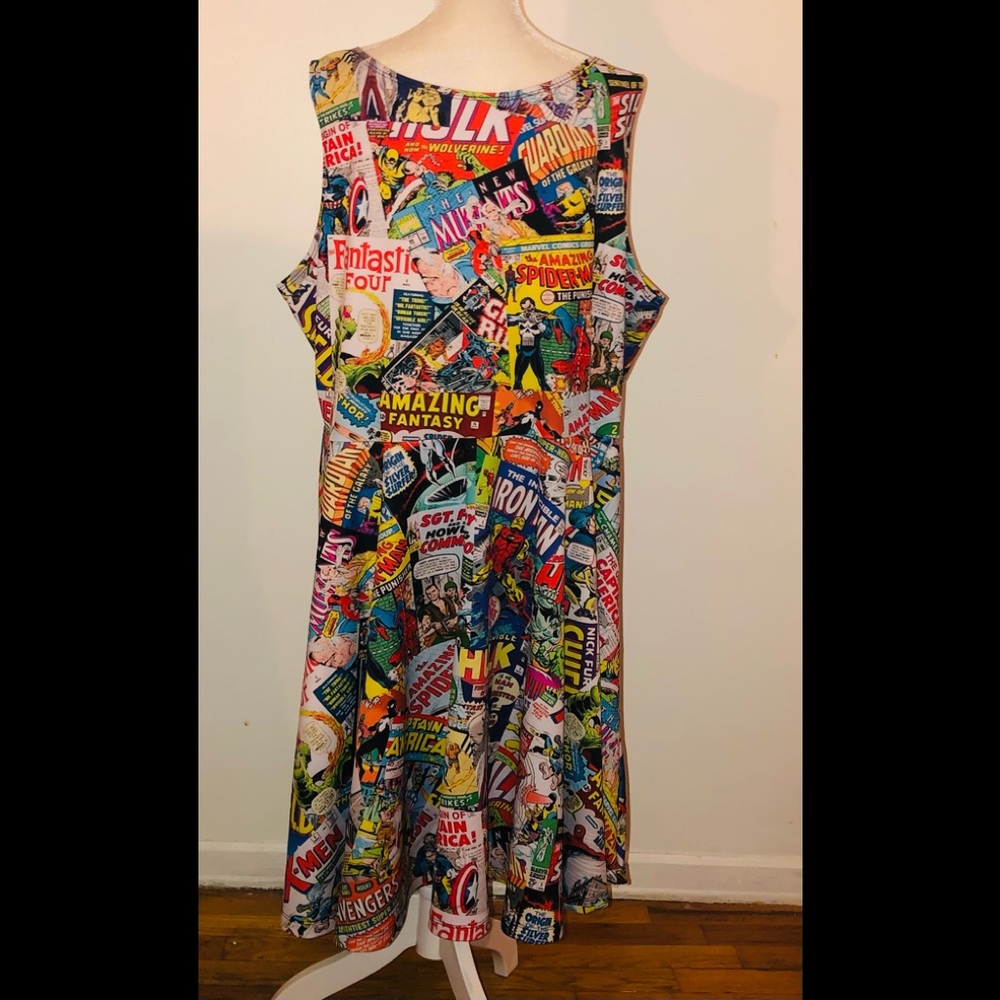 Comic super hero align sleeveless dress